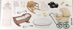 Baby Bath Cradle Buggy Vintage Tumblebeasts Clear Stickers Scrapbooking 2003 NOS