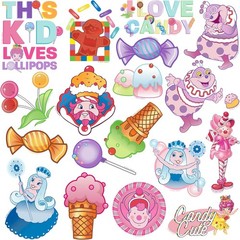 CANDY LAND VARIETY DIE CUT VINYL 50 CT STICKER PACK