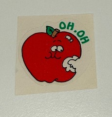 Trend Vintage Scratch and Sniff – Apple Die Cut RARE NO TM Matte