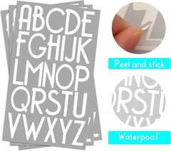 2 Inch Vinyl Letter Number Stickers Set for Mailbox Sign Home Car Outdoor