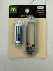 Making Memories Aluminum Rectangle Label Holders (4 Count) Scrapbooking Crafts