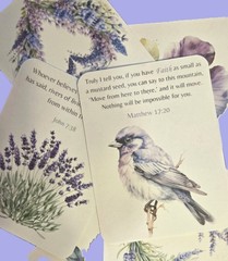 Bible Quotes Inspirational Faith Journal Cards #385 Lavender