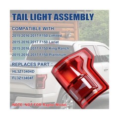 Tail Lights Compatible With Ford F150 F-150 2015 2016 2017 Right Passenger Si…