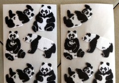 Lot (8 Mods) Vintage SANDYLION Fuzzy Panda Stickers, Canada