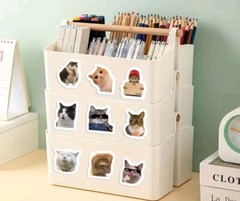 50 Mini Cute Cat Meme Stickers – Kitty Decals Phone Water Bottles Laptops