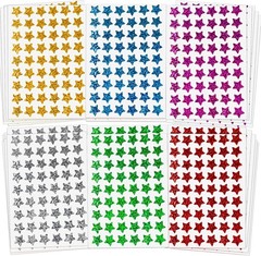 1620 Pack, 6 Colors, Holographic Small Star Stickers for Kids Reward, Behavio…