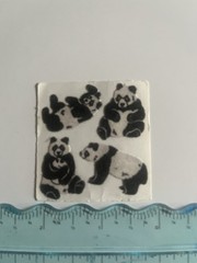 Vintage Sandylion Stickers Fuzzy Panda Bears 1 Module