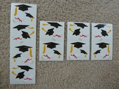 Mrs Grossman Stickers Graduate Graduation Hat Cap Diploma Tassle 10 Mods Vtg 80s
