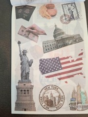 30 Sheets Detailed Global Travel Sticker Book & Eph Papers 30 Sheets Of Stickers