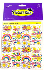 StickerKing English Applause Stickers 6″ X 6.75″ 4 Sheets Acid-Free Teachers Lot