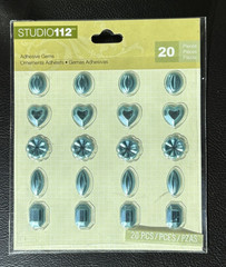 STUDIO 112 SCRAPBOOK SET OF 20 BEAUTIFUL ADHESIVE GEMS STICKERS *