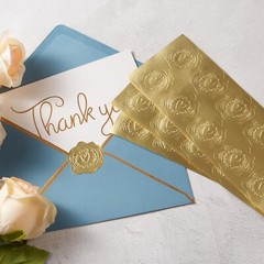 300 Pieces Embossed Gold Foil Stickers Gold Stickers with Heart and Garland P…