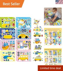 24 Sheets Vehicle Stickers for Kids, Make a Face Sticker, Make Your Own Car, …