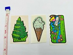 VINTAGE 1980’S SCRATCH SNIFF MELLO SMELLO & 3M – LARGE STICKERS ON ORIGINAL BACK