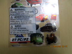 NEW LOT 10 PACK Disney Pixar CARS Movie EK Success foil sticker kid party favors