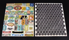 Chipboard Stickers 24 Sheets Alphabet, Border, Tags, Shape 6 Pcs Missing of 100s
