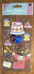 RARE Jolees Clown Birthday Ice Cream Cake Balloon Happy Party Scrapbook Stickers