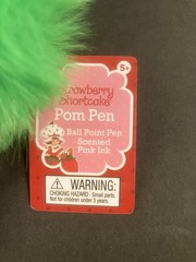 Strawberry Shortcake 3 Post-it Mini Sticky Note Pads Pom Pom Pen Scented Ink