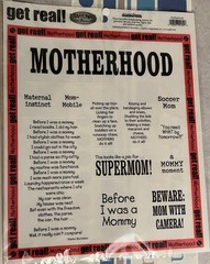 Karen Burniston Get Real Sticker 2 Pc Lot Motherhood Girly Girl Words Journal