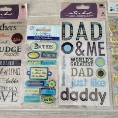 Lot Of Brothers Dad Grandpa Stickers Scrapbooking Arts Crafts