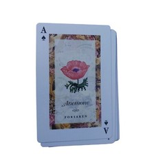 4 Flower Playing Cards Hyacinth Forget Me Not Anemone Collage Scrapbook Crafts