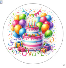 Happy Birthday Handmade Stickers Scrapbook Planner Envelope Label Colorful Cake