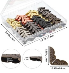 100 Pcs Vintage Metal Book Corner Protectors Decorative Corner Guards for Albums