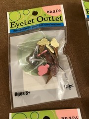 Eyelet Outlet Brads Lot of Food NEW 6 packs Card Making Scrapbooking Cake Fruit