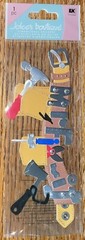 RARE Jolees Mr Fix It Title Tool Belt Tools Handyman Dad Hammer Axe Screwdriver