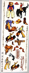 Cowboy Country Wild West Stickers 12″ Scrapbooking Sheets Crafts Etc