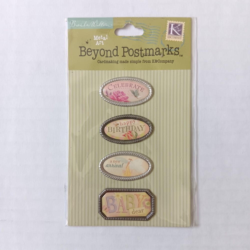 K&Company Beyond Postmarks Brenda Walton Oval Words Metal Art – 4PC