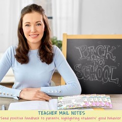 50PCS Teacher Mail Notices, Parents, Classroom Supplies, Positive Note Cards
