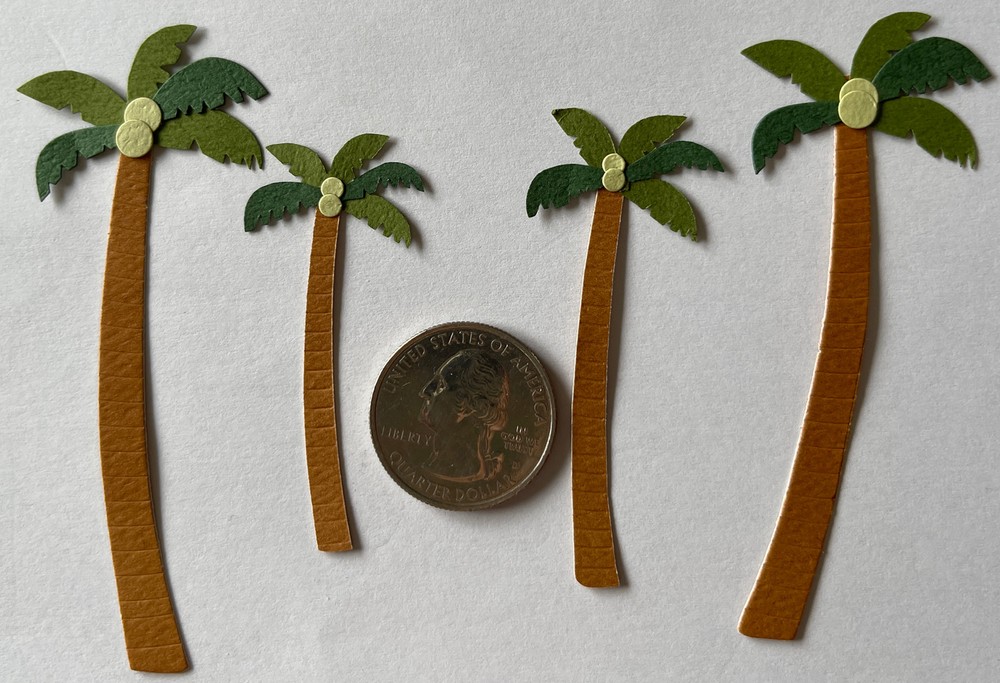 COCONUT PALM Die-Cut Embellishment (4pc)Jolee’s•Tropical•Tree•Vacationer •Travel