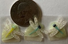 VELLUM DRAGONFLY PHOTO CORNER Dimensional Stickers (12pc)Bug•Garden•Card Making