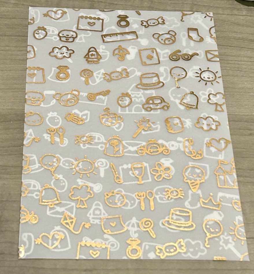 New Happie Scrappie x OMWL Collab Rose Gold Foil Vellum Full Sheet C