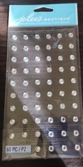 Gems Rhinestones Clear Silver Circle Bling Gem Jolee’s Stickers Crafts Scrapbook