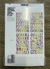 Basic Grey **EERIE** Coordinating Designer Chip Stickers Alphabet HALLOWEEN