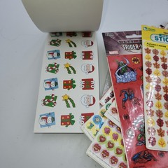 Lot VINTAGE Stickers mini reward Fall Halloween Christmas Hallmark school