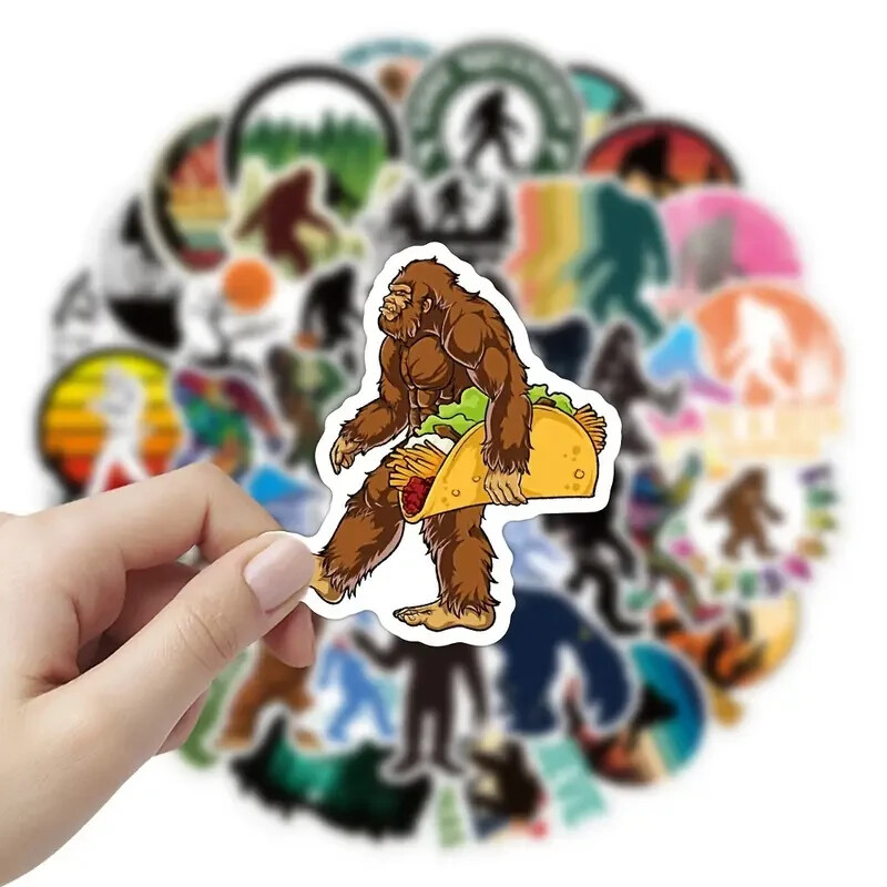50 Bigfoot Sasquatch Stickers For Mobile Phone Coffee Mug Notebook Suitcase