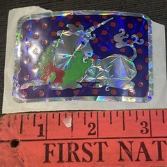 Vintage 80’s Holographic Prism Vending Unicorn Purple With Pink Polka Dots
