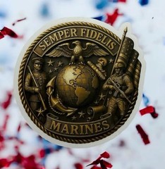 Marine Sticker/USMC/Marine/Semper Fi/Clear/Style 3