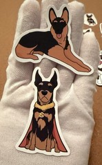 Vinyl Dog Lovers Stickers 2 Matte & 7 High Gloss 9 Pieces Total Small -Medium Sz