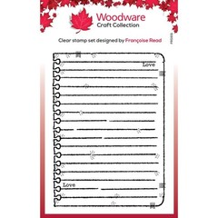 New Creative Expressions Rubber Stamp WOODWARE SCRAP NOTE BOOK PAGE free USA shi