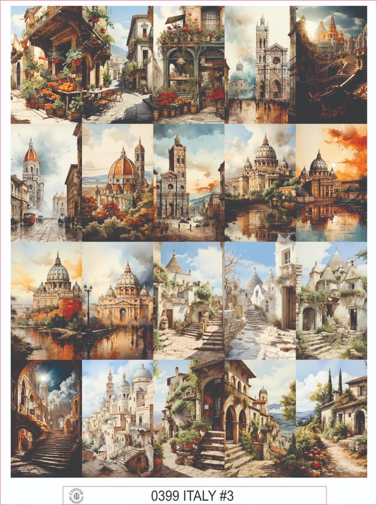 ITALY #3 – COMPLETE SHEET OF 20 STICKERS