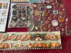 #851 FALL AUTUMN THANKSGIVING 3D STICKERS PAPERS & MORE LOT