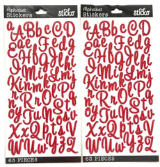 STICKERS – Glitter Scrapbooking Letter Stickers (Red, Black, Gold, Silver)