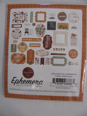 Carta Bella Ephemera WELCOME FALL Die Cut Cardstock 34 Pieces NIP