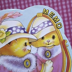 Vintage 80s 90s Cat Notepad Kitty Happy Time Memo Stationary Paper Sheets