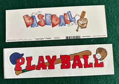 Lot of 13 BASEBALL Stickers, Die Cuts and Title Phrase ~Frances Meyer + Others
