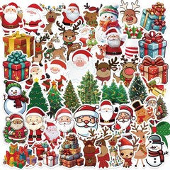 50PCS Kawaii Cartoon Christmas Art Aesthetic Stickers Pack Diary Laptop Scrapboo